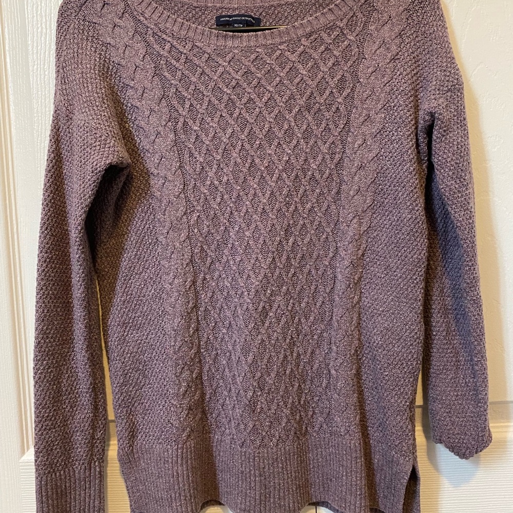American Eagle Purple Long Sleeve Sweater - Size XS